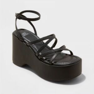 Women's Black Platform Sandals